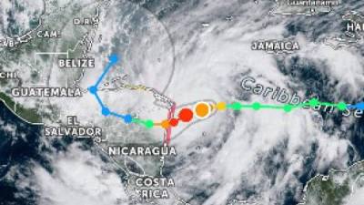 Según los modelos matemáticos meteorológicos, el huracán Eta impactará este martes, entrando por la costa Caribe de Nicaragua y dirigiéndose hacia gran parte del territorio hondureño.