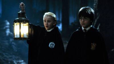 Tom Felton y Daniel Radcliffe en la exitosa saga “Harry Potter”.