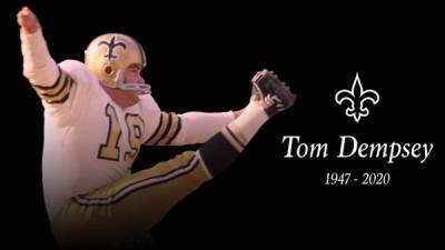 Tom Dempsey, mítico pateador de los Saints, falleció por el coronavirus COVID-19.