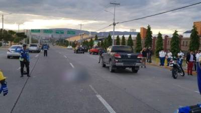 Escena del accidente donde murió la estudiante de enfermería.