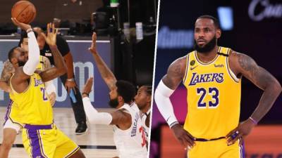 LeBron James no tuvo su mejor noche en el tiro, pero fue fundamental para el triunfo de los Lakers en el último minuto.