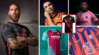 Los clubes de Europa han apostado por llamativos diseños para su tercera equipación de la temporada 2020-2021, algunos raros y otros que hacen homenaje a sus ciudades.