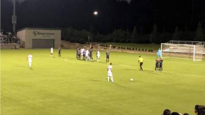 Olimpia y Motagua se están enfrentando en partido amistoso en Charlotte. Foto - Pizu Deportes