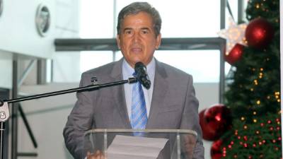 Jorge Luis Pinto en la rueda de prensa.