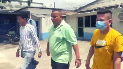 Fueron trasladados a una estación policial de San Pedro Sula.