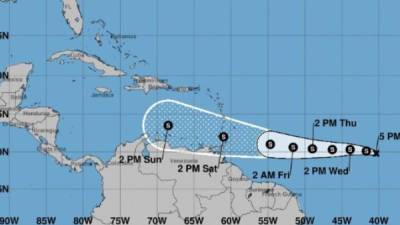 Podría convertirse en la tormenta tropical Gonzalo en el Atlántico.