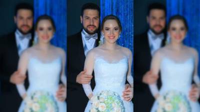 German Mejía Reyes y Laura Reynaud Canales lucieron así de elegantes en su espléndida recepción. Fotos: Melvin Cubas.