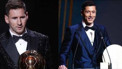 Messi le ganó al polaco Roberto Lewandowski el Balón de Oro 2021.