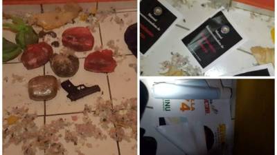 Pruebas encontradas en una casa a supuestos pandilleros de la 18.
