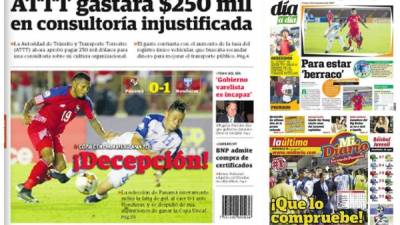 La prensa panameña reaccionó dolida y decepcionada luego de la derrota de su selección contra Honduras y que los aleja del título de la Copa Centroamericana 2017 de la Uncaf.