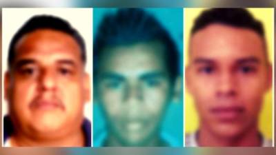 Tres de los cinco hombres que habrían perpetrado el secuestro.