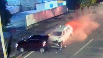 Las imágenes fueron captadas por el sistema 911 de Honduras.