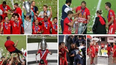 Las imágenes de la celebración del Bayern Múnich tras ganar la final de la UEFA Champions League contra el PSG en Lisboa.