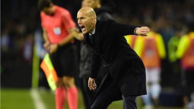 Zinedine Zidane, durante el partido contra el Celta de Vigo. Foto AFP