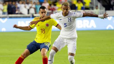 Kervin Arriaga anotó el gol de la Bicolor ante los colombianos.