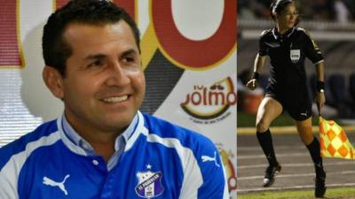 Nerlin Membreño técnico del Honduras Progreso y Shirley Perelló, linea número 1 en el duelo de los arroceros ante el Marathón.