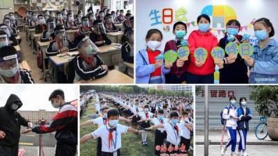 Muchas escuelas han reabierto progresivamente en China tomando estrictas medidas preventivas para garantizar la seguridad de los estudiantes y que no haya rebrotes del coronavirus.