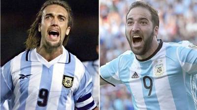 La comparación entre los goles errados de Higuaín en las finales y los hechos por Batistuta.