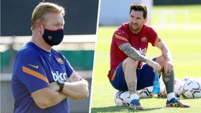 Ronald Koeman está contento con que Messi se quede en el Barcelona.