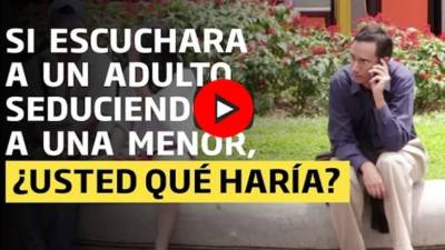 El siguiente video muestra la reacción de varias personas al escuchar a un adulto seduciendo a una menor de edad. ¿Tú, que harías?. Foto de Upsocl.com