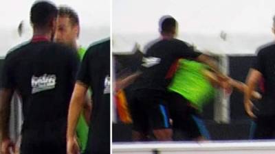 Neymar se peleó con Nélson Semedo en un entrenamiento del Barcelona.