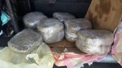 Droga decomisada en el occidente de Honduras.