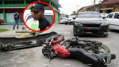 Júnior Lacayo atropelló a un hombre que se conducía en una moto.