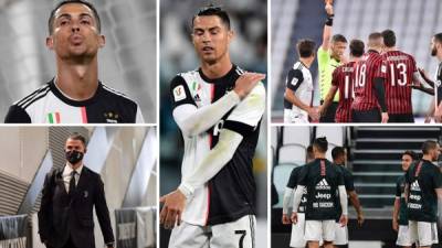 Las imágenes que dejó el regreso del fútbol a Italia con el partido de vuelta de las semifinales de Copa Italia entre Juventus y AC Milan, en el que Cristiano Ronaldo fue protagonista al errar un penal.