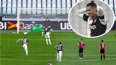 Cristiano Ronaldo falló un penal para la Juventus ante el Milan.