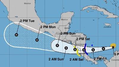 El ciclón azotará Costa Rica y Nicaragua este viernes convertido en la tormenta tropical Bonnie.