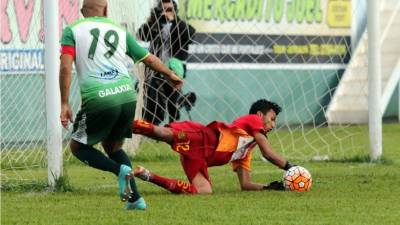 Roberto López tuvo buenas intervenciones en el partido contra el Juticalpa.