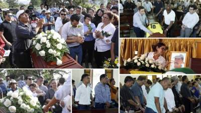 Entre familiares, amigos y personalidades del fútbol hondureño, fue enterrado el entrenador nacional Hernán García Martínez en el cementerio de La Lima. Fotos Neptalí Romero