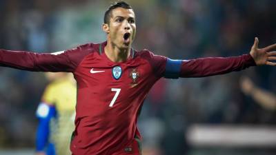 CR7 celebrando uno de sus goles. FOTO AFP.