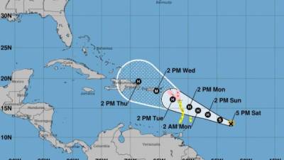 Se esepera que la tormenta María se convierta en huracán a medida que se aproxima a las islas del Caribe.