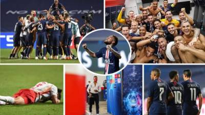 Las imágenes de la clasificación del París Saint Germain (PSG) a la final de la Champions League tras vencer en semis (3-0) al RB Leipzig en Lisboa.
