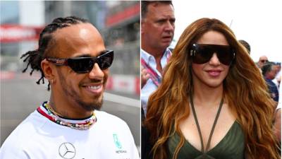 El piloto británico Lewis Hamilton, de 38 años, y la cantante colombiana Shakira, de 46, disfrutan el tiempo juntos.