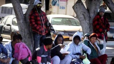 Imagen de archivo de inmigrantes africanos y caribeños detenidos en Honduras.