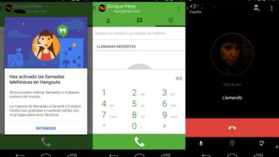 La aplicación Hangout Dialer permite, como Line, hacer llamadas gratuitas entre usuarios de Hangouts.