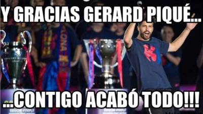 El defensor Gerard Piqué ha sido una de las principales burlas tras perder la Supercopa de España.