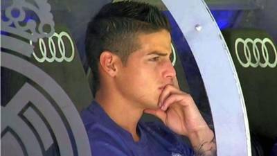 James Rodríguez se quedó en el banco de suplentes del Real Madrid contra Eibar.