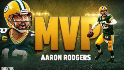 Aaron Rodgers se convirtió en el sexto jugador en ser nombrado Jugador Más Valioso (MVP) de la Liga Nacional de Fútbol Americano (NFL) al menos tres veces.