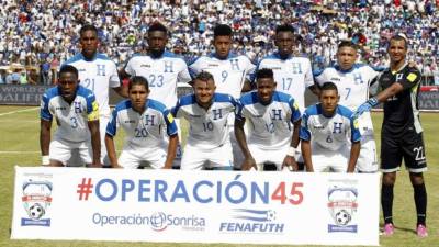 El combinado catracho que venció 2-1 a Canadá hace unas semanas en el Olímpico.