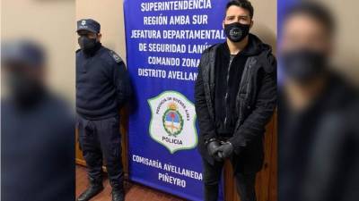 El jugador argentino Alexis Zárate tras ser detenido por violación. Deberá cumplir condena.