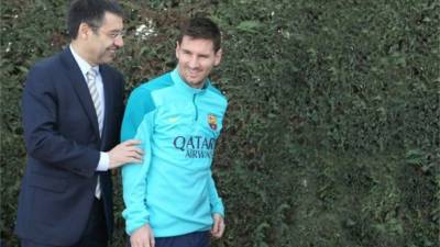 Bartomeu y Lionel Messi.