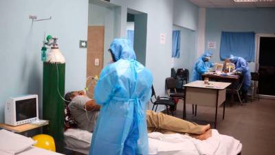Hospitales. La semana pasadas se tuvo una reducción de pacientes en las salas covid en San Pedro Sula.