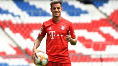 El brasileño Coutinho se mostró feliz de integrarse a las filas del Bayern Múnich. Foto AFP.