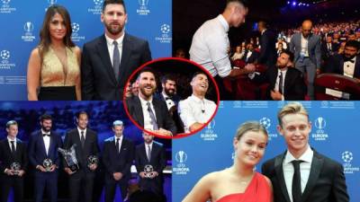 Las imágenes que dejó la alfombra roja, el sorteo de la Champions League en Mónaco y la premiación a los mejores de la temporada pasada.
