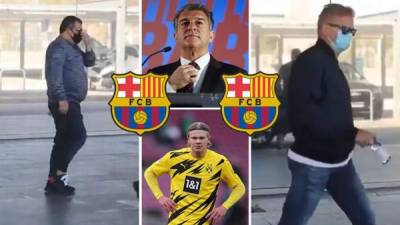 Mino Raiola, agente de Haaland, y el padre del jugador aterrizaron en Barcelona para hablar con Joan Laporta.