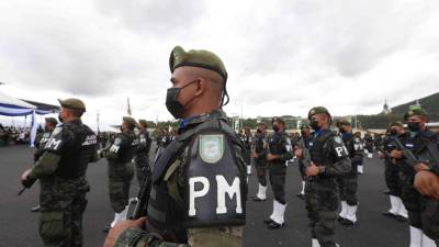 Elementos de la Policía Militar del Orden Público (PMOP)