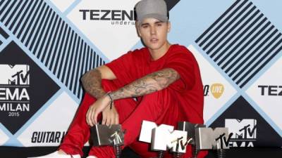 Justin Bieber ganó cinco premios MTV Europe Music Awards, el pasado domingo.